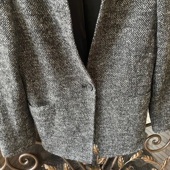 Talbots Petite Polyester/Wool Blend One Button Blazer Sz 12P - Picture 2 of 7